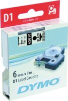 DYMO címke LM D1 alap 6mm fekete betű / víztiszta alap