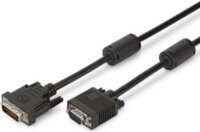 Assmann DVI-I M - D-Sub(15) M Adapterkábel 2m Fekete