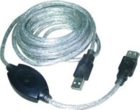 VCOM CU-823-10.0 USB 2.0 Aktív hosszabbító kábel 10m - Áttetsző
