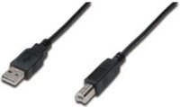 Assmann USB-A M - USB-B M Adapterkábel 3m - Fekete