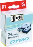 DYMO címke LM D1 alap 24mm fekete / víztiszta alap