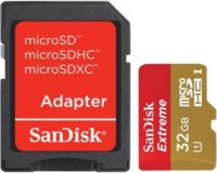 Sandisk 32GB microSDHC Extreme UHS-I Class10 + adapter