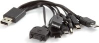 Delock 82442 8 in 1 USB-s 2.0 Töltő kábel - Fekete (0,1m)