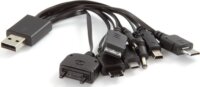 Delock 82442 8 in 1 USB-s 2.0 Töltő kábel - Fekete (0,1m)