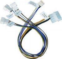 Akasa 4pin Molex - 3x 4pin PWM ventilátor kábel - 30cm - AK-CB002