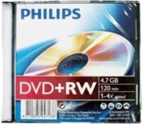 Philips DVD+RW Újraírható DVD lemez normál tok