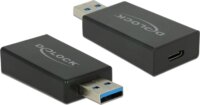 Delock USB M - USB Type-C F Adapter Fekete