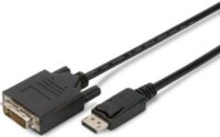 Assmann DisplayPort M - DVI-D M Adapterkábel Fekete 3m