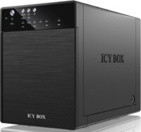 Icy Box External 4x3,5" merevlemez ház SATA to USB 3.0, eSATA, JBOD, fekete