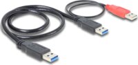 Delock USB 3.0 -> USB 3.0 + USB 2.0 kábel 0.6m - Fekete