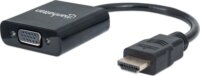 Manhattan HDMI M - D-Sub(15) F Adapterkábel 0.22m Fekete