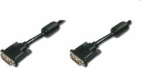 WIRETEK DVI - DVI dual link árnyékolt monitor kábel 2m - Fekete