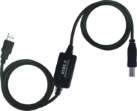 Wiretek USB Összekötő A-B, 10m, Male/Male Aktív