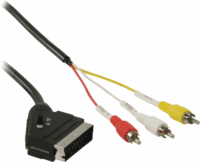 ValueLine / Nedis SCART - RCA kábel 2m (SCART apa - 3xRCA apa)