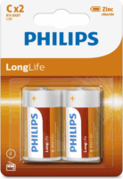 Philips LongLife C (R14) 1.5V Cink-Klorid elem (2 db / blister)