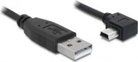 Delock USB 2.0-A apa - USB mini-B 5 tűs könyök apa átalakító kábel, 1m