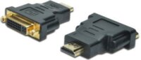 Assmann HDMI M - DVI-I (24+5) F Adapter Fekete