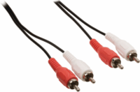 Valueline 2xRCA M - 2xRCA M Audiokábel 3m Fekete
