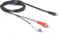 Delock kábel, audio DC jack 3.5 mm apa > 2 x RCA apa, 5 m