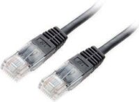 Equip U/UTP Cat6 lapos patch kábel 1.0m fekete