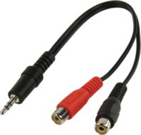 Value Kábel Audio 3,5mm Jack - 2xRCA M/F 0,2m