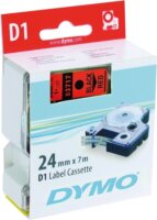 DYMO LM D1 Feliratozógép szalag 24mm fekete betű / piros alap