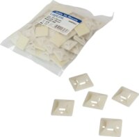 LogiLink KAB0043 Öntapadós 100 darabos Kábeltartó 25x25 mm - Fehér