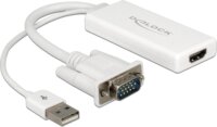 Delock VGA - HDMI adapter audió funkcióval