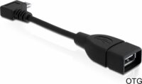 Delock Cable USB micro-B male angled > USB 2.0-A female OTG 11 cm