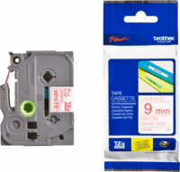 Brother TZe-222 P-Touch Feliratozógép szalag 9 mm Fehér alapon piros