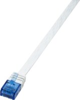 LogiLink CAT6 U/UTP Flat Patch Cable SlimLine AWG32 white 0,50m