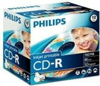 Philips CD-R80 52x normál tokos CD lemez