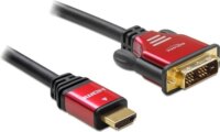 Delock 84342 HDMI - DVI Kábel 2m - Fekete/Piros
