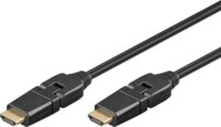 Goobay 31889 HDMI-HDMI 360° Forgatható monitor kábel 3m - Fekete