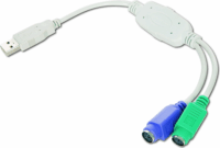 Gembird USB - PS/2 adapterkábel 0.3m Fehér