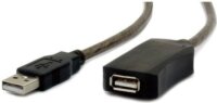 Gembird UAE-01-5M USB 2.0 aktív hosszabbító kábel 5m - Fekete