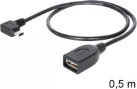 Delock USB mini apa forgatott > USB 2.0-A anya OTG kábel, 50 cm