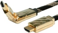 Roline HDMI Ethernet M/M kábel 360° csatlakozóval - 2m