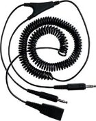 Jabra QD to 2x 3,5mm pin plug , coiled, 0,5 - 2 meters; for GN2100, GN2000, GN22