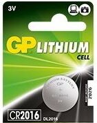 GP CR2016 3V Lítium gombelem (1 db / csomag)