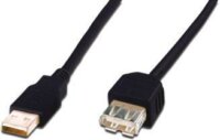 Assmann USB 2.0 M - USB 2.0 F Hosszabbítókábel Fekete