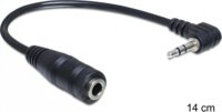 Delock audio sztereó kábel, 2.5 mm hajlított apa > 3.5 mm anya 3 pin, 14 cm