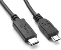 Assmann USB-C - microUSB-B 3.0 összekötő kábel 1.8m - Fekete