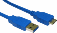 Goobay 95169 USB M - Micro USB 3.0 M Adatkábel 1m Kék