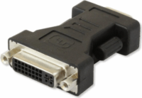 Techly DVI - VGA adapter Fekete