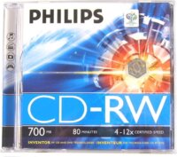 Philips CD-RW Újraírható CD lemez BOX