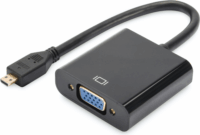 Digitus microHDMI M - D-Sub(15) F (+ 3.5mm Jack) Adapterkábel 0.15m Fekete