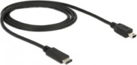 Delock USB 2.0 C-miniUSB összekötő kábel 1m - Fekete