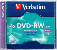 Verbatim 43285 DVD-RW Újraírható DVD-lemez Normál tok