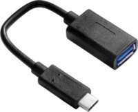 Roline USB-A F- USB-C M Adapterkábel 0.15m Fekete
